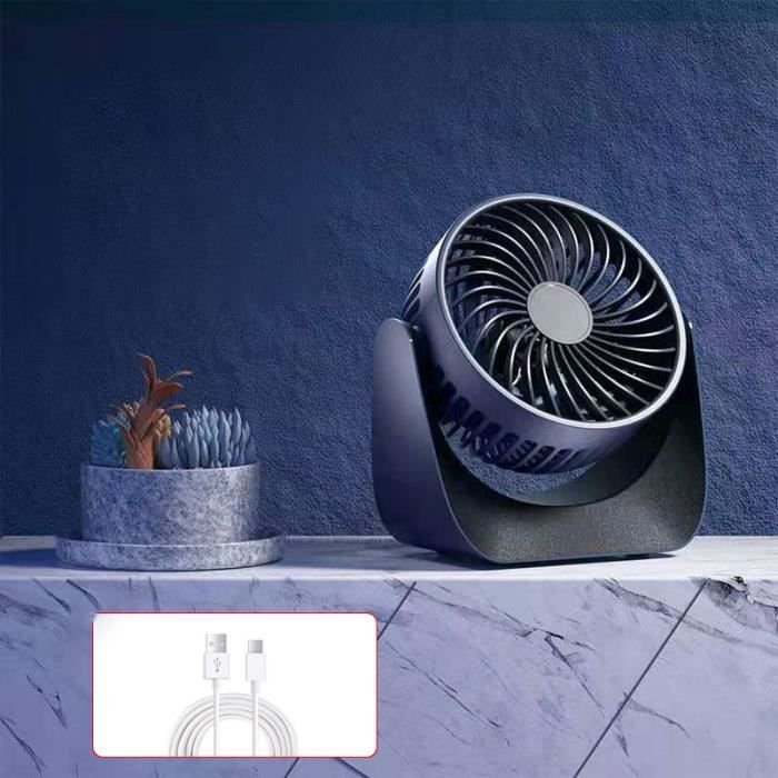Ventilateur de Bureau Portable YESCUSTOM F118 Mini Ventilateur de Table à  Tête Secouante Rechargeable Ultra Silencieux Bleu Foncé - Cdiscount  Bricolage