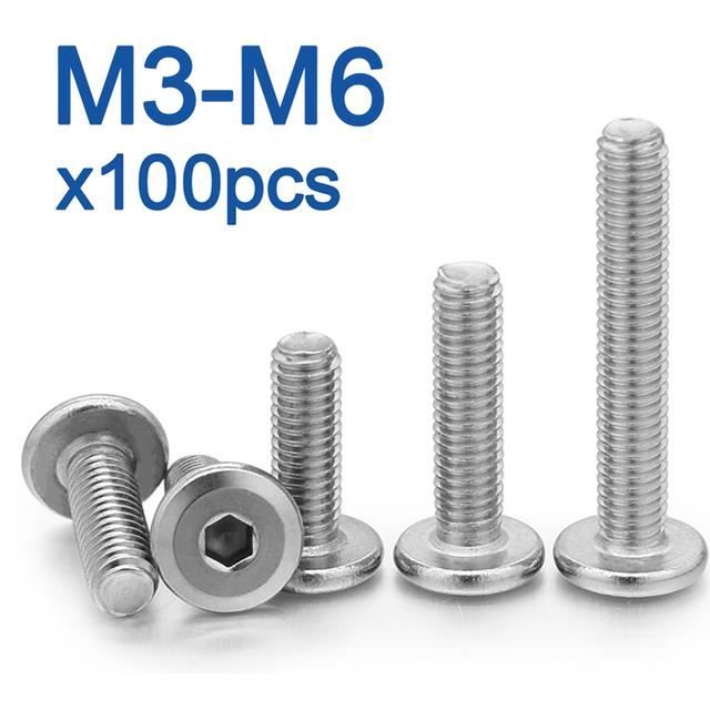 Vis,M3--Kit'assortiment de vis à tête hexagonale en acier inoxydable 304,  M2 M2.5 M3 M4 M5 M6 M8 - Cdiscount Bricolage