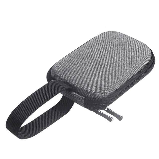 Étui De Protection Pour Disque Dur Externe SSD - Coque EVA Rigide, Intérieur Velours - Dimensions 13x7x4cm, Noir, Mousqueton Inclus