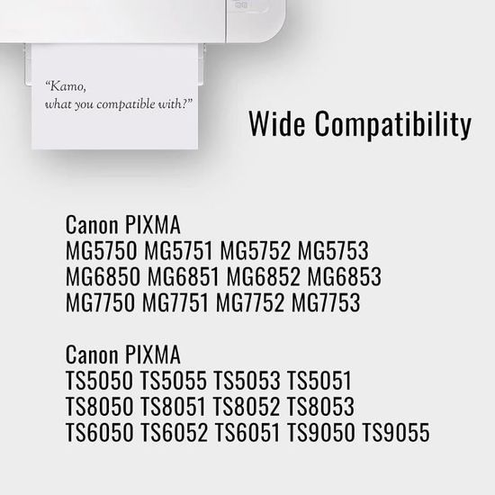 Cartouches Canon PGI-570 XL CLI-571 XL Compatible Pixma TS5050 TS5053  MG5750 MG5752 TS5055 MG6853 MG6851 TS6050 MG5753 TS6052 MG6850 - Cdiscount  Informatique