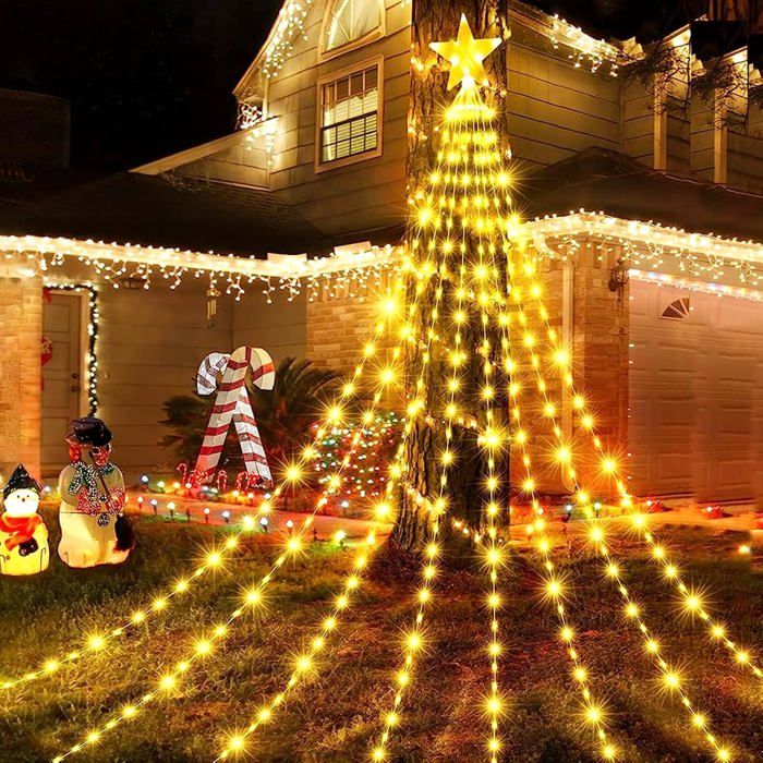 Guirlande Lumineuse Noël Père Noël - 10 LED - 1,8 M - Minuterie 6h/18h - Sur Piles - Décoration Intérieur - 6