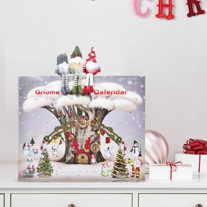 Calendrier De L’Avent Gnome 2025 – 24 Gnomes En Acrylique 2D – Compte à Rebours Noël – Décoration Enfants/Adultes