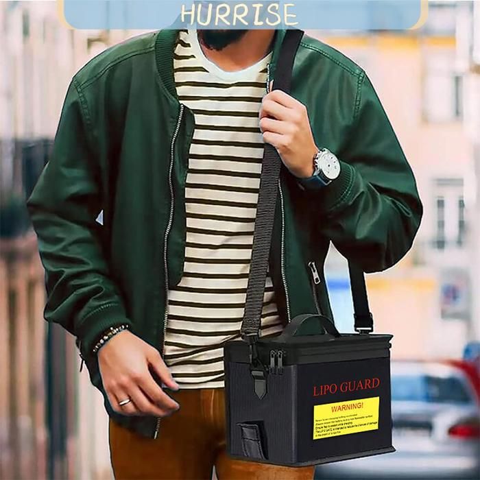 HRB Lipo Bag – Sac Anti-Feu Pour Batteries Lipo, Grande Capacité, Résistance 1000°C