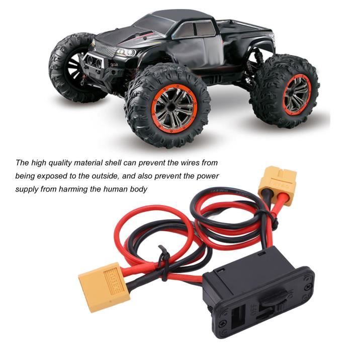 Lot de 2 Interrupteur d'avion RC ON OFF, 3 Voies avec LED,3 Broches | Câble Connecteurs JR Futaba 3 Broches, Pour Récepteur RC Model
