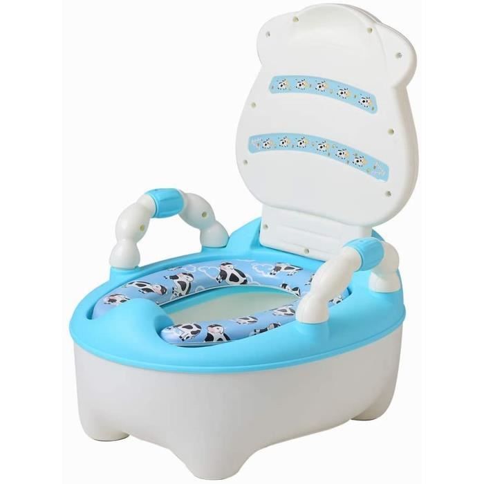 Pot d'apprentissage toilettes bébé polypropylène bleu 29.5x23.5x18cm -  Centrakor