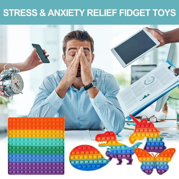 TONGYONG Geant Fidget Toys Poppit XXL Grand Pack Anti Stress