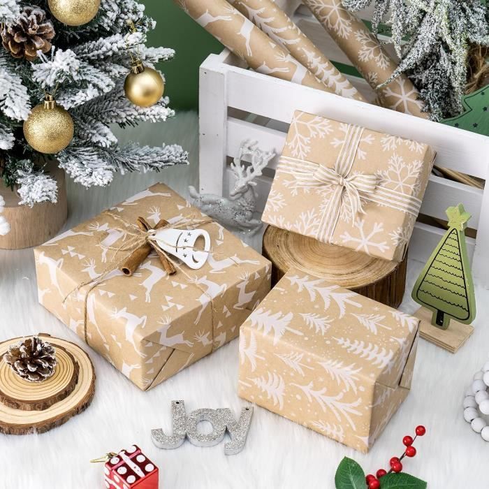 5 Rouleaux De Papier Cadeau De Noël - 5 X 3m Rouleau De Papier Cadeau De  Noël Pour La Décoration De Festival De Boîtes À Cadeaux (43,2 Cm X 15  Mètres), Mode en ligne