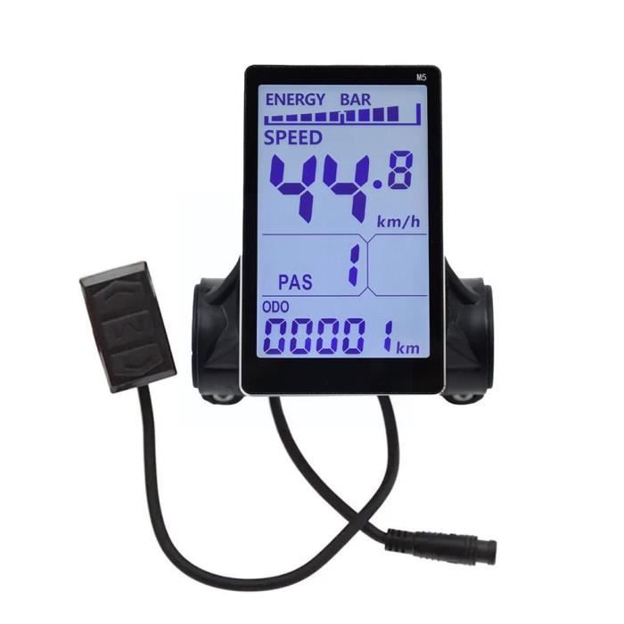 Compteur De Vitesse LCD M5 48V Pour Vélo électrique EU EBIKE MX Series – Prise étanche