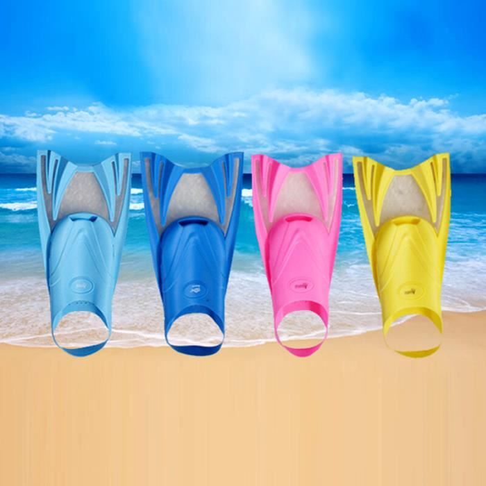 Apprentissage Natation Palmes Silicone Entraînement Enfants - Courtes Pour Natation, Plongée - Tailles XXS Palmes Natation Courtes Plongée