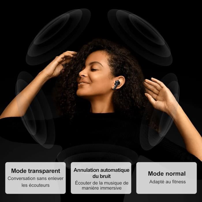 Ecouteurs Bluetooth Sans Fil, Airbuds 8 Ecouteur Bluetooth5.3,Casque Stéréo Sans Fil À Capteur