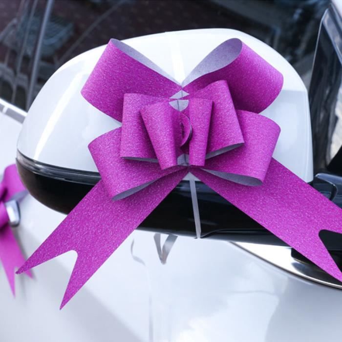 Nœud automatique violet gros noeud pour cadeaux ou décoration - Un