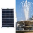 HURRISE pompe de bassin solaire Kit de pompe à eau solaire 50W panneau 800L/h 12V à faible bruit DC écologique Durable en-2