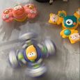SALALIS Jouets rotatifs à ventouse Jouet de bain à ventouse pour bébé, 3 pièces, en forme d'animal mignon, interactif, jeux table-2