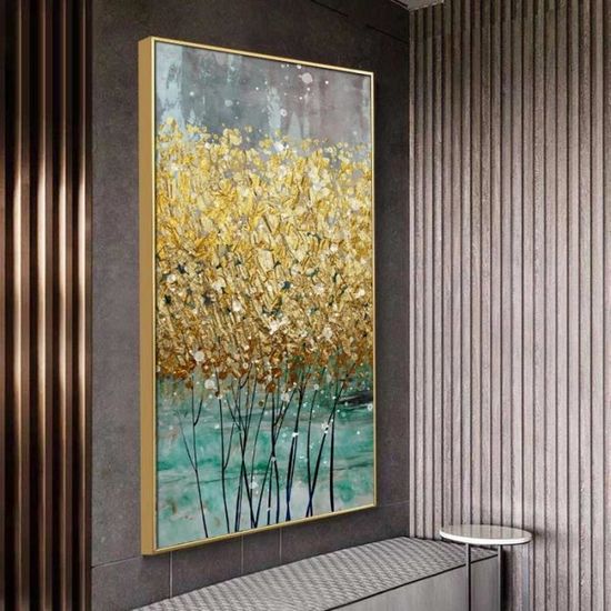 Toile encadrée Léopard majestueux / 50x70cm / Cadre Noir / Fabriqué en