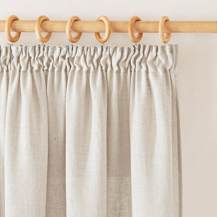 Rideau Voilage Court Rideaux Cuisine Beige en Lin Draperies Filtre de ...