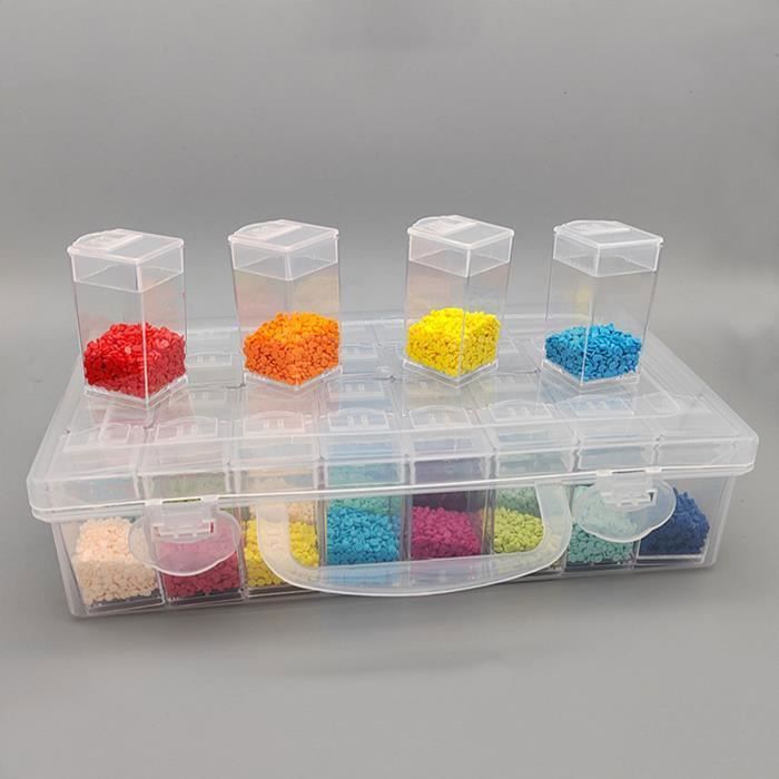 Diamond Painting Accessoires Boite De Rangement Kit, 32 Compartiments Boîte, Kit Diamant Painting Accessoire -Violet m KIT PEINTURE - Beaux-Arts et Loisirs créatifs