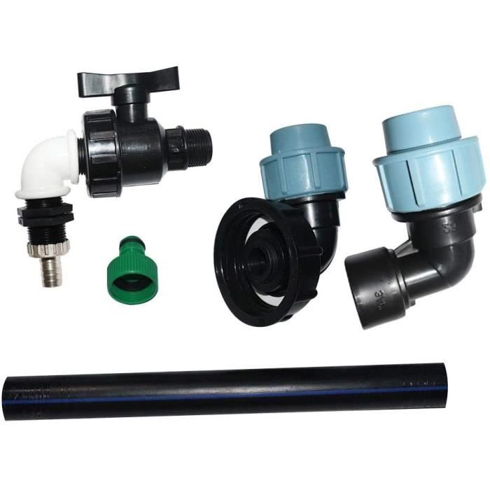 RobiNet IBC à Col De Cygne 3/4 - Adaptateur Laiton Pour Réservoir 1000L, Robinet De Vidange Pratique
