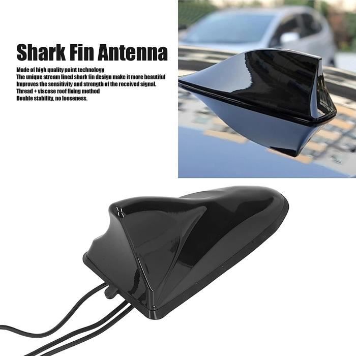 Antenne d'aileron de requin de décoration de voiture avec le signal pour le  poinçon libre d'antenne de queue de toit d'antenne Noir - Cdiscount Auto