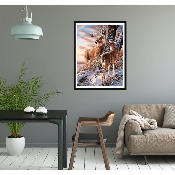 5D Kits De Diamond Painting Cheval Forêt, Diy Broderie Diamant Peinture