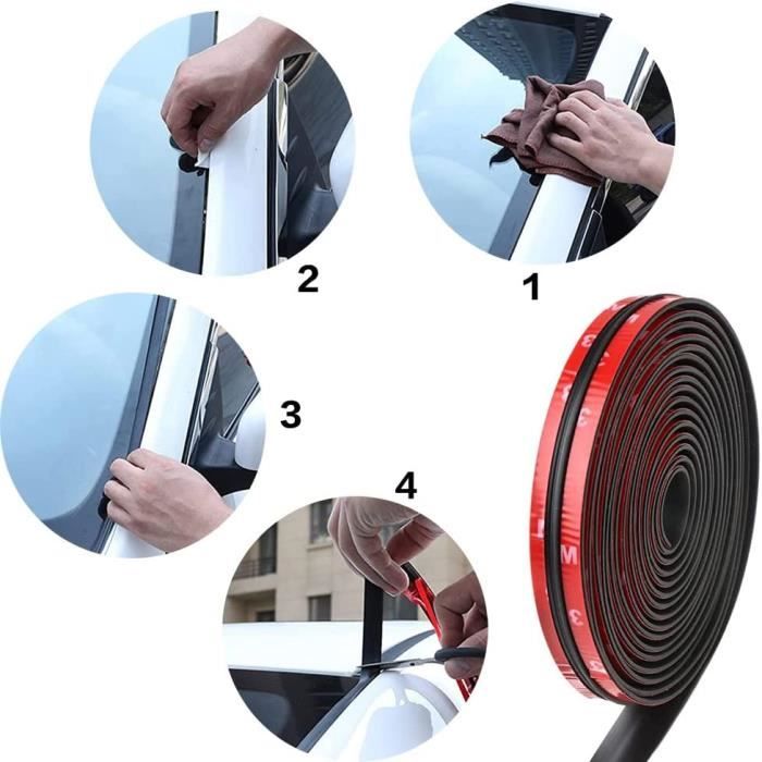 Kit De Joint De Porte En Caoutchouc Insonorisé Kits De Réduction Du Bruit Du Vent Pour Tesla Model 3 Y X S Joint De Toit Ouvrant Bande D'étanchéité Aux Intempéries Acheter à