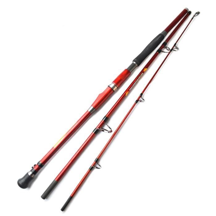 Canne à Pêche Mer 2 Sections - 50-100LBS, 180cm - Guides Rouleaux Pour Pêche à La Traîne