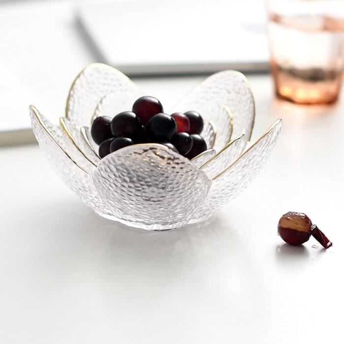 Saladier En Verre Borosilicate 20 Cm Avec Couvercle En Bois - Pour Salades, Fruits, Desserts - 8