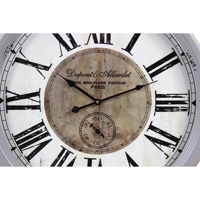 Horloge rétro en métal, Mod Hotel de Ville Paris, Diam 40 cm