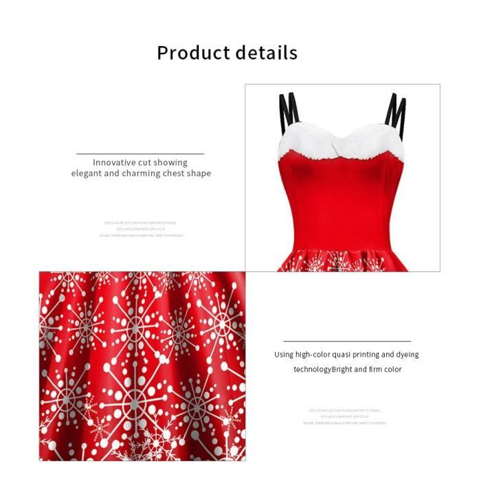 WVONIF Robe Noël Femme Chic Robe Noel Femme Grande Taille Noel 2023 Robe Mère Noël Femme Pull De Noël Col Rond Robe Tunique Élégant Mini Shirt Robe Taille Noël Haut Costume Père Noël Professionnel