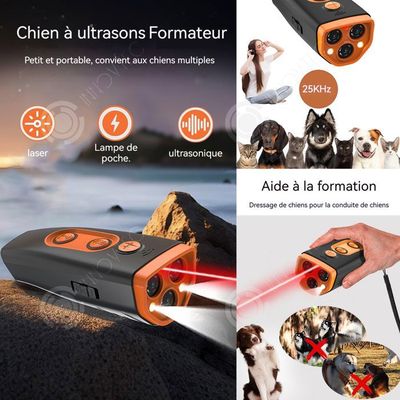 Dispositif Anti-Aboiement Ultrason Pour Chien 2025 - Portée 10 M, 3 Modes - Intérieur/Extérieur IPX4 - Rechargeable - Pour Toutes Tailles De Chiens