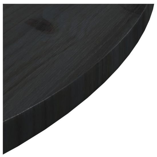 PLATEAU DE TABLE VENDU SEUL - Dessus de table Noir Ø70x2,5 cm Bois de pin  massif - DIO7380739407701 - Cdiscount Maison