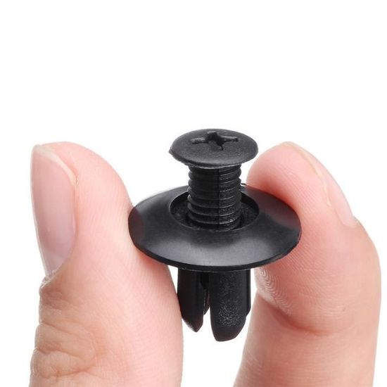 sourcingmap/® 20pcs 8mm Diam/ètre trou 25mm Rivets plastique t/ête Appuyer sur agrafes fixation pour voiture