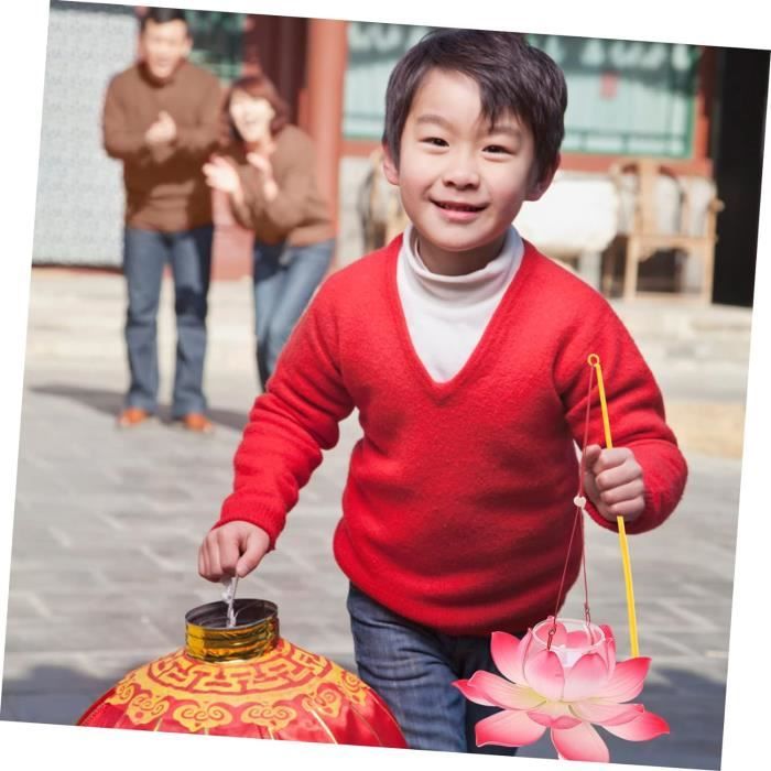 3 Ensembles Lampe De Lotus Décor De Bougie Lanterne En Papier Lanterne Pour Enfants  Lanterne De Poche Lanterne Chinoise Acce[x2348] - Cdiscount Maison
