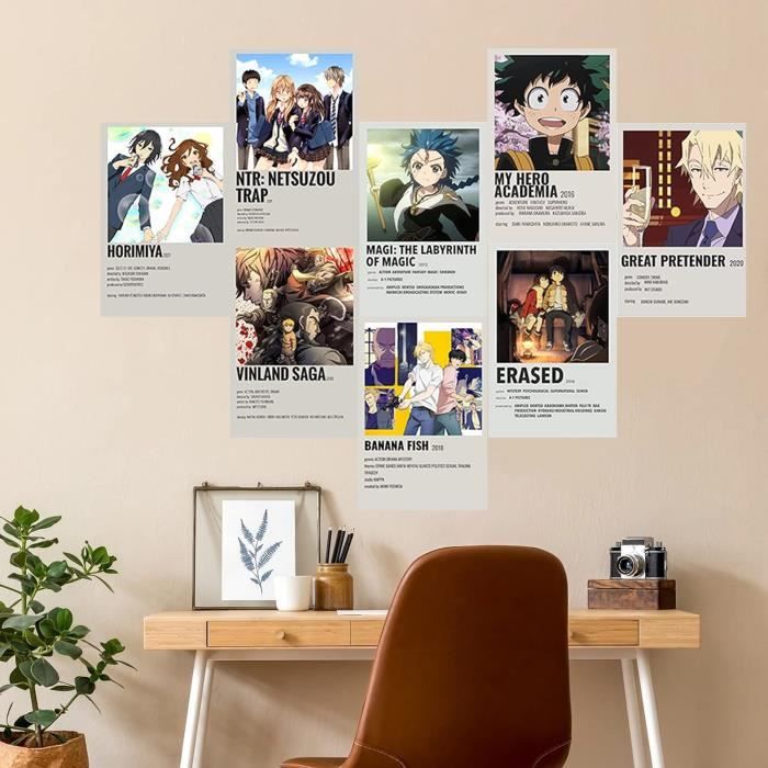 50 Pièces Poster Anime Set Poster Manga Stickers Anime Poster Aesthetic  Papier Peint Manga Autocollant Anime Deco Pour Chamb[u916] - Cdiscount  Maison