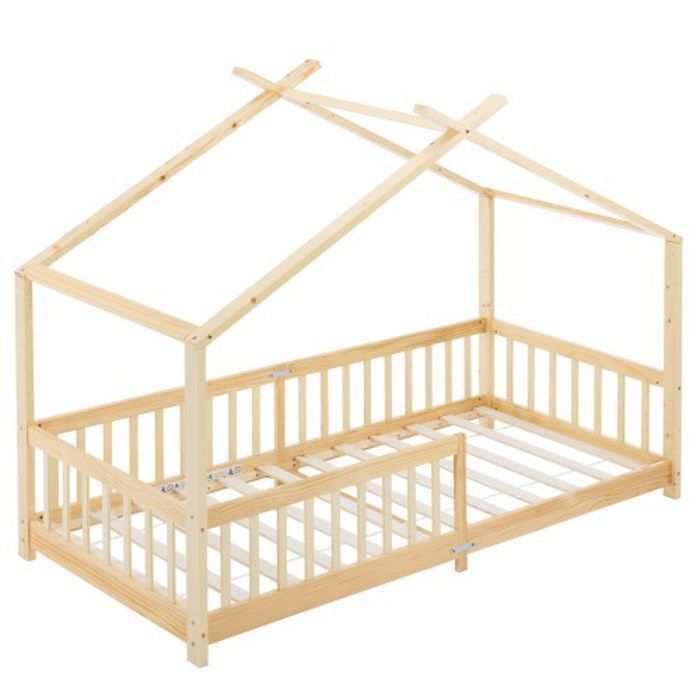 Lit enfant 90x200 avec sommier blanc Noémi