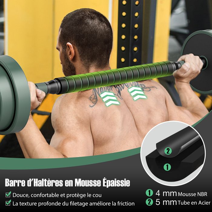 Navaris Kit Haltères Réglables – Disques De 0,25kg, Poids De 1 à 3,5kg Par Haltère, Coque ABS, Poignée Antidérapante, Pour Homme Et Femme