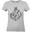 Kreamode T Shirt Femme Tattoo Tribal Loup Symbole