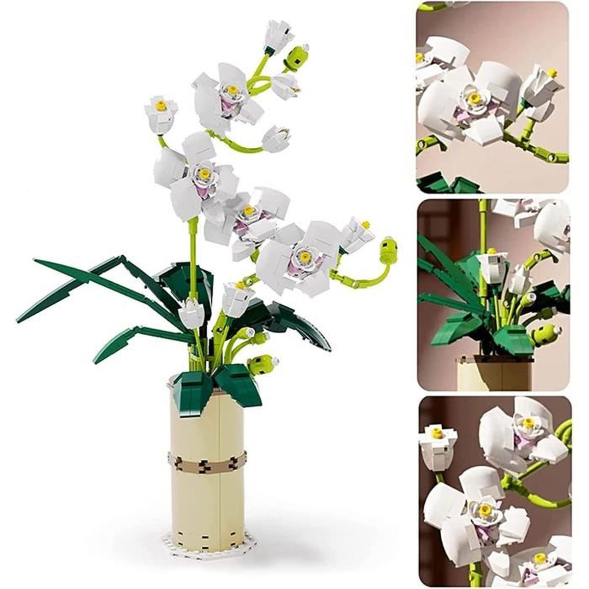 Kit Construction Bouquet Fleurs Artificielles Fiotha - Avec Bouteille - Cadeau Créatif 8+ Ans