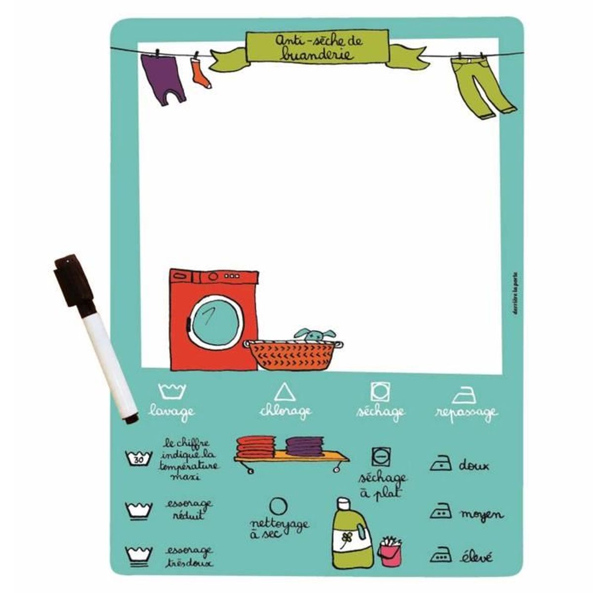 Tableau Poids Du Linge Pour Machine A Laver Pense-Bête Aimanté ANTISÈCHE DE BUANDERIE - Mémo Tableau Magnet Ardoise pour  Frigo Lave-Linge Machine à Laver DLP Derrière La Porte - Cdiscount Maison