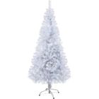 GOTOLL Sapin de Noël Artificiel 120 cm Sapin de Noël Arbre Réutilisable y Compris Support en Métal Ignifuge - Blanc