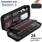 HOM2SEEKER Pochette Étui de Protection pour Nintendo Switch 2 - avec 24 Emplacement pour Carte - Housse Pochette de Transport Rigide