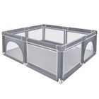 Parc pour Bébé - UISEBRT - Avec base Antidérapante et filet respirant - Gris - 180 x 150 cm