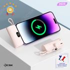 Mini batterie externe 5000mAh BCSK® - Chargeur rapide USB-C et Lightning | Compatible iPhone-Samsung-Android Smartphones - Rose