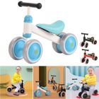Draisienne pour Enfants ERROLVES® Bleu - Tricycle 50x18x38cm - Vélo à 4 Roues Sans Pédale - 10 mois - 3 ans