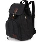 JARITTO Sac à Dos Femme en Toile Vintage Sac à Dos Loisir Voyage Ecole Sacoche Cartable Pour Camping, Randonnée, Hiking (Noir)