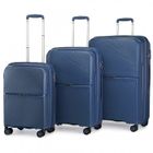British Traveller Set de 3 Valises (55/67/76cm) Valise de Voyage Trolley Rigide en Légere à 4 roulettes avec Serrure TSA,Marine