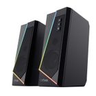Trust Gaming GXT 609 Zoxa Enceinte Gaming PC RGB, 12W, Alimentation USB, Haut Parleur Ordinateur Gamer, Baffle pour Bureau - Noir