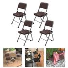 Chaise Pliable - WILLONIN - Lot de 4 - SimiliCuir - Métal - 200 kg