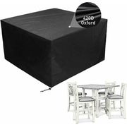 Housse De Protection Chaise Longue Jardin - Tissu Oxford 420D Noir - 208x76cm - Anti-UV étanche