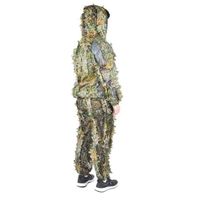 Atyhao Costume de chasse Costume de Déguisement Enfants Kit de Pantalon Veste Militaire Camouflage Feuille pour Chasse(Vert Hauteu
