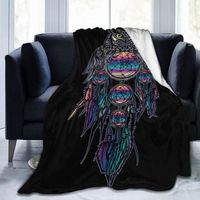 Hibou arc-en-ciel Dream Catcher Blanket Ultra-Soft Micro Fleece Blanket pour enfants 50 "x 40"[592]